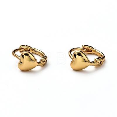Brass Huggie Hoop Earrings EJEW-H121-08G-1