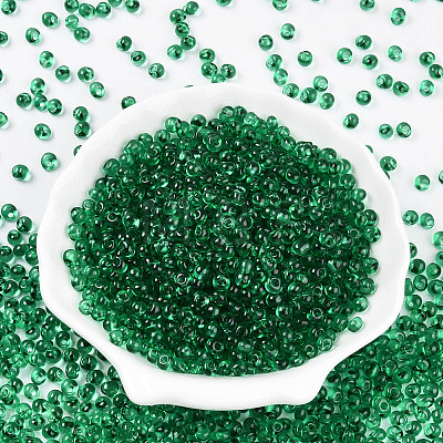 3/0 Baking Paint Glass Fringe Seed Beads SEED-A034-04I-1