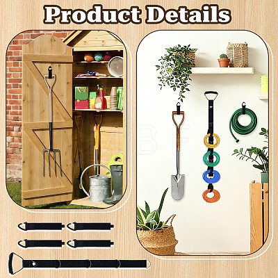 Nylon Adjustable Extension Cord Holder Organizer with Triangle Clips AJEW-WH0696-782-1