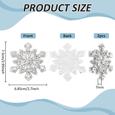 2Pcs PVC Rhinestone Sew on Ornament Accessories DIY-FG0010-67-1