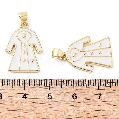 Rack Plating Brass Enamel Pendants KK-Z063-36G-1