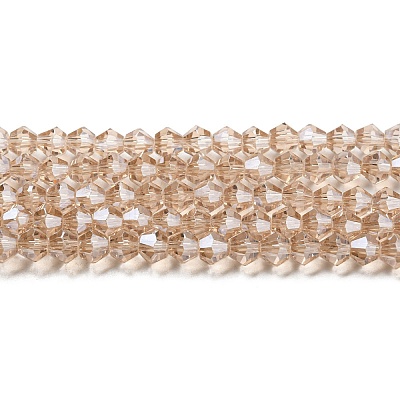 Transparent Electroplate Glass Beads Strands LS-GLAA-F029-2mm-C12-1