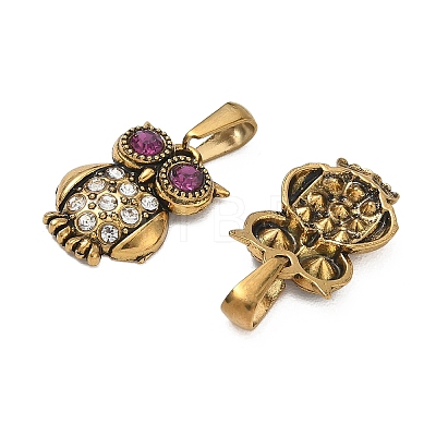 304 Stainless Steel Rhinestone Pendants RB-CBA7A56-08AG-02-1