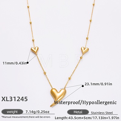 316L Surgical Stainless Steel Link Chain Necklaces for Women FS-WGE9B28-18-1