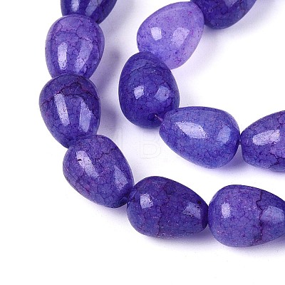 Baking Paint Crackle Glass Beads Strands DGLA-N019-03A-06-1