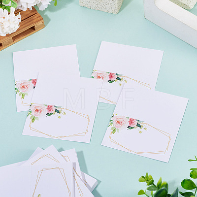 80Pcs Rectangle Paper Table Place Cards AJEW-TA0003-62B-1