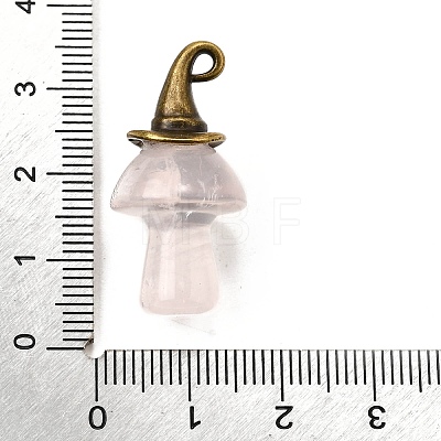 Natural Rose Quartz Mushroom Pendants G-D311-02AB-05-1