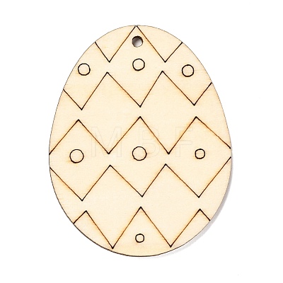 DIY Crafts Easter Egg Shape Cutouts Pendants AJEW-P087-B01-02-1