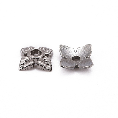 Tibetan Style Alloy Bead Caps TIBEB-Q018-B-FF-1