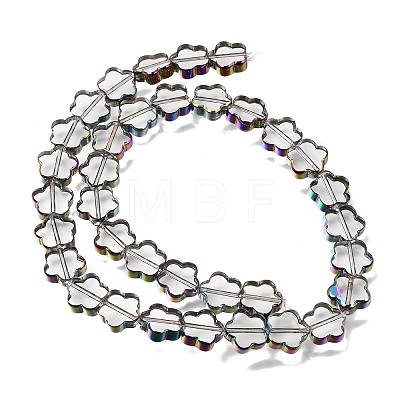 Electroplated Transparent Glass Beads Strands GL-CBA98F0-07F-1