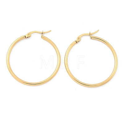 Ion Plating(IP) 304 Stainless Steel Hoop Earrings X-EJEW-N0016-11G-E-1
