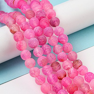 Natural Weathered Agate Beads Strands X-G-G589-8mm-10-1