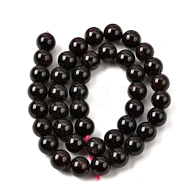 Natural Garnet Gemstone Bead Strands G-R263-10mm-1