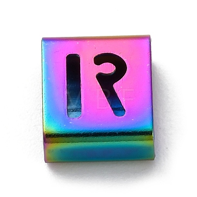 Ion Plating(IP) 304 Stainless Steel Square Slide Charms STAS-L132-07R-M-1