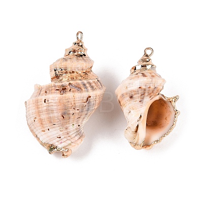 Natural Sea Shell Pendants SSHEL-N038-53-1