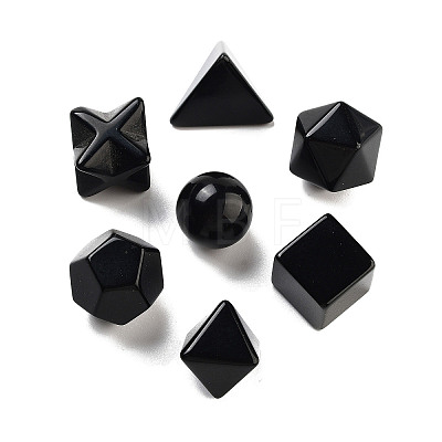 7Pcs Natural Obsidian Beads G-H007-05B-1