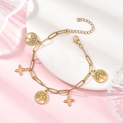 304 Stainless Steel Charm Bracelets BJEW-JB12820-1