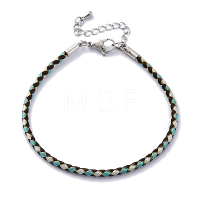 Polyester Cord Braided Bracelet Makings MAK-Z003-01P-11-1
