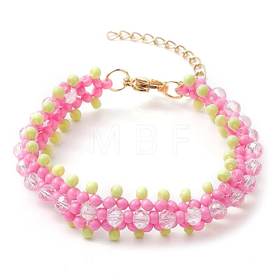 Glass Seed Beads Bracelets for Women BJEW-MZ00139-01-1