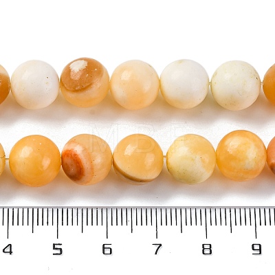 Natural Yellow Jade Beads Strands G-F591-17-10MM-1