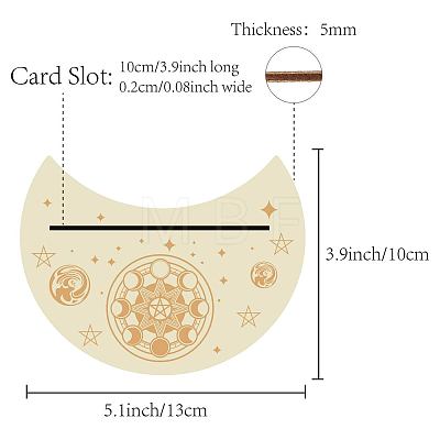 Natural Wood Card Stand for Tarot DJEW-WH0034-01Q-1