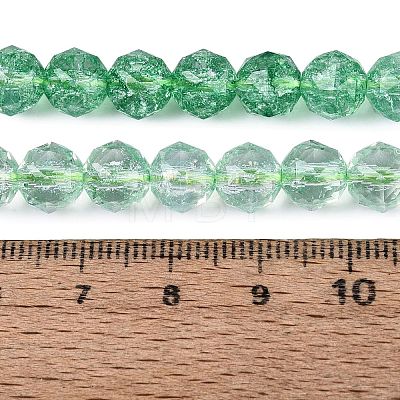 Crackle Transparent Glass Beads Strands GLAA-Q108-02A-05-1