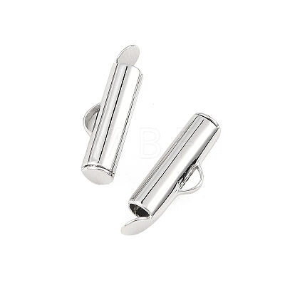 SHEGRACE Brass Slide On End Clasp Tubes XGRQ1R207-357P-1