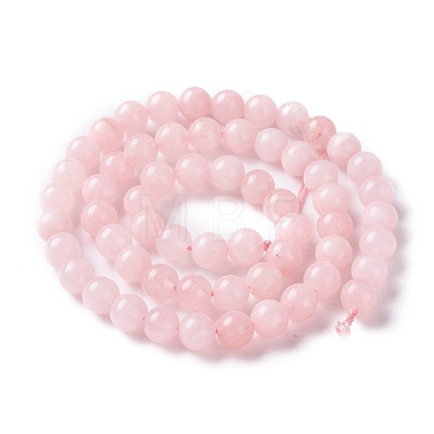 Natural White Jade Imitation Pink Opal Beads Strands G-I299-F05-6mm-1