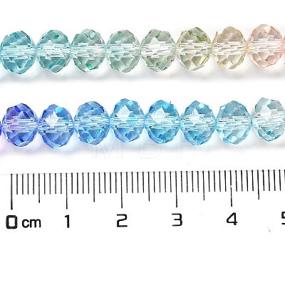 Transparent Painted Glass Beads Strands DGLA-A034-T6mm-A14-1