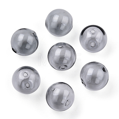 Transparent Blow High Borosilicate Glass Globe Beads X-GLAA-T003-09G-1