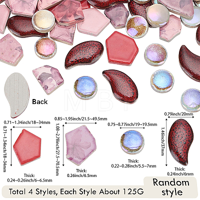 500G 4 Styles Porcelain Mosaic Tiles PORC-SP0001-18-1