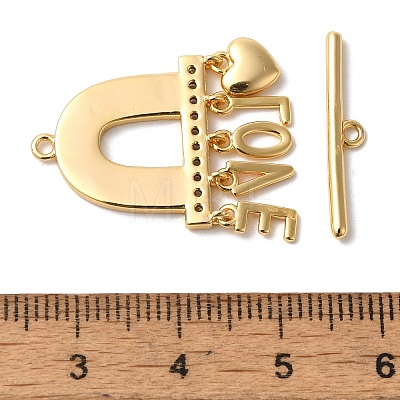 Brass Toggle Clasps KK-N254-91G-1