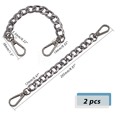   Aluminum Curb Chain Bag Shoulder Straps FIND-PH0010-43B-1