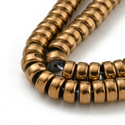 Electroplated Synthetic Non-magnetic Hematite Beads Strands G-K361-A05-03-1