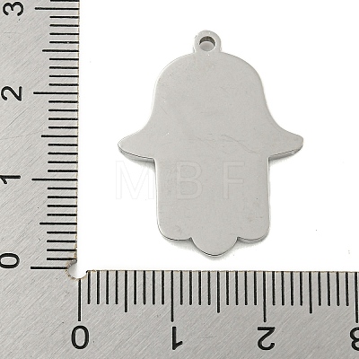 304 Stainless Steel Rhinestone Pendants STAS-U007-11B-P-1