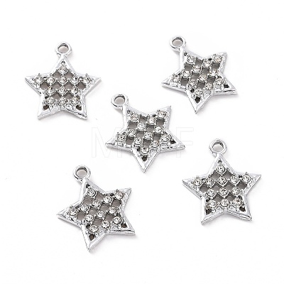 Alloy Rhinestone Pendants ALRI-C008-35P-1