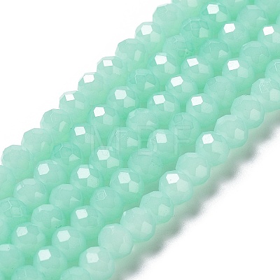 Baking Painted Imitation Jade Glass Bead Strands DGLA-A034-J10mm-A22-1