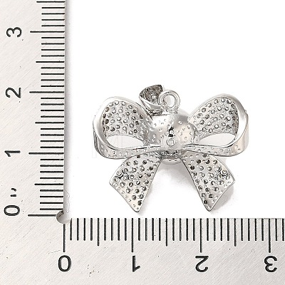 Brass Micro Pave Clear Cubic Zirconia Pendants FIND-Z041-04P-1