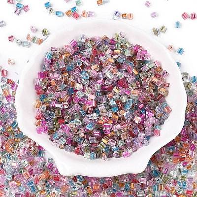 6/0 Transparent Inside Colours Glass Seed Beads SEED-N006-003-1