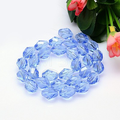 Faceted Polyhedron Imitation Austrian Crystal Bead Strands G-M190-13x10mm-14A-1