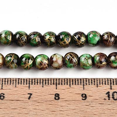 Baking Paint Glass Beads X1-DGLA-N003-6mm-B07-1