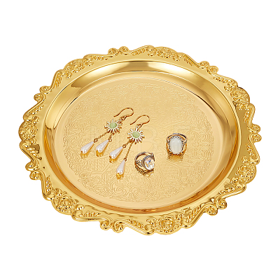 Round Iron Jewelry Plates DJEW-WH0007-93A-1
