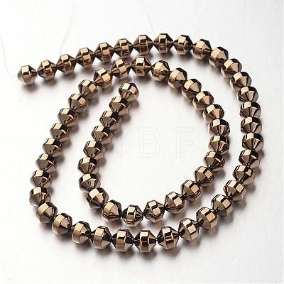 Electroplate Non-magnetic Synthetic Hematite Bead Strands G-F300-31A-06-1