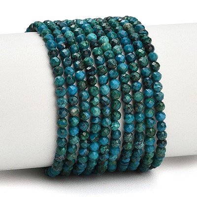 Natural Chrysocolla Beads Strands GG-CBA77FB-B12-3mm-1