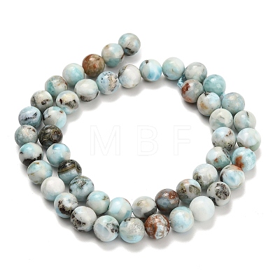 Natural Larimar Beads Strands G-L642-B19-8mm-1