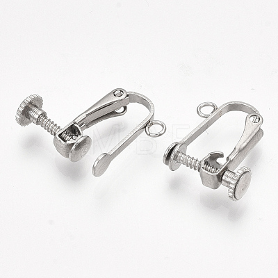 304 Stainless Steel Screw Clip Earring Converter X-STAS-S079-82-1