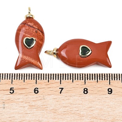 Natural Red Jasper Pendants G-Z134-06G-06-1