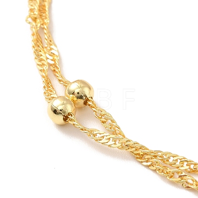 Rack Plating Brass Satellite Chains Multi-strand Bracelet BJEW-B058-05-1