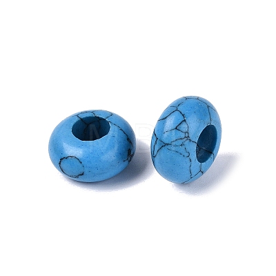 Dyed Synthetic Turquoise European Beads G-N359-17A-14-1