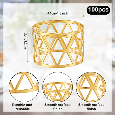 100Pcs Column Iron Napkin Rings AJEW-GO0004-82A-1